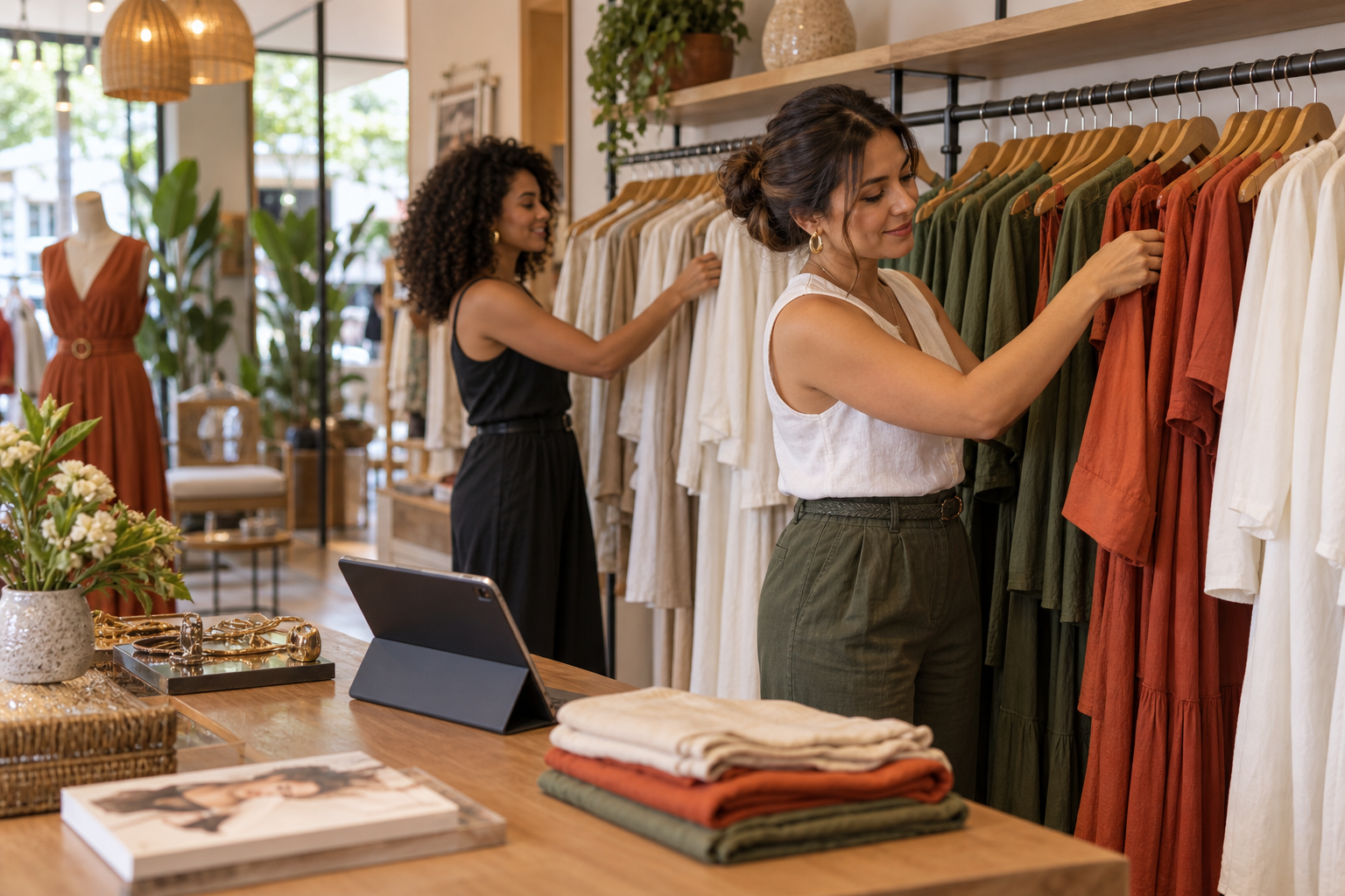 Capa editorial local sobre mercadinhos; tema: Como integrar estoque físico e catálogo digital de roupas com inventário mensal — Guia 3